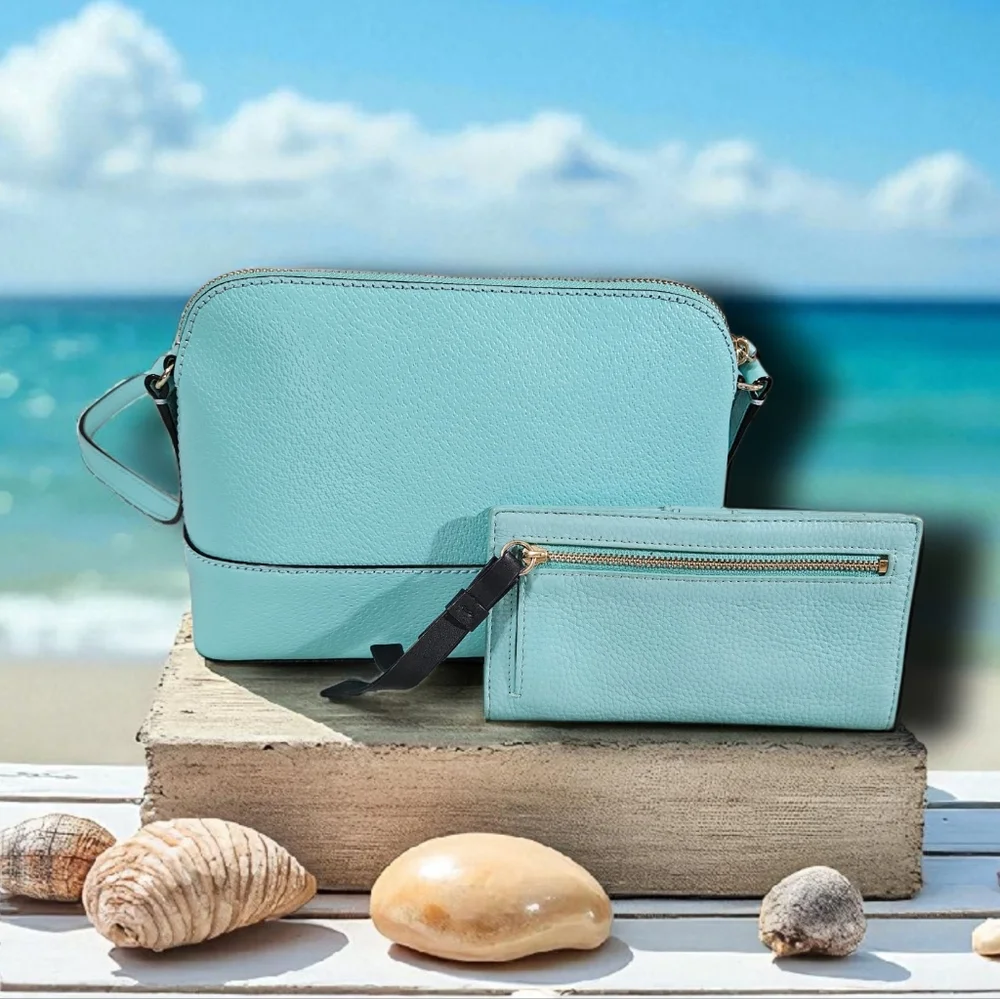 Kate Spade Aquamarine Crossbody Bag and Wallet